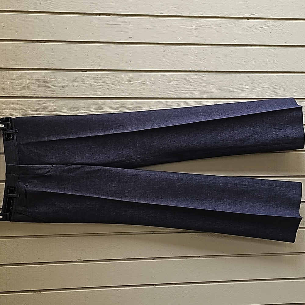 BCBG Maxazaria 4 Dress Pants. Denium look, flare bottom.